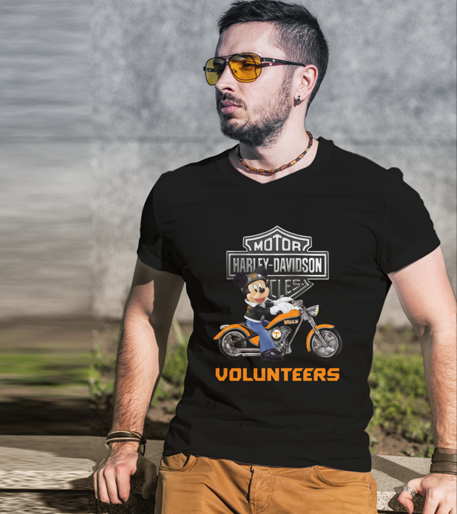 Harley Davidson Mickey Mouse Vols Tennessee Volunteers T-Shirt