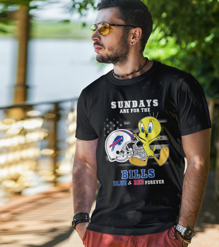 Sundays Are For The Bills Blue & Red Forever T-Shirt