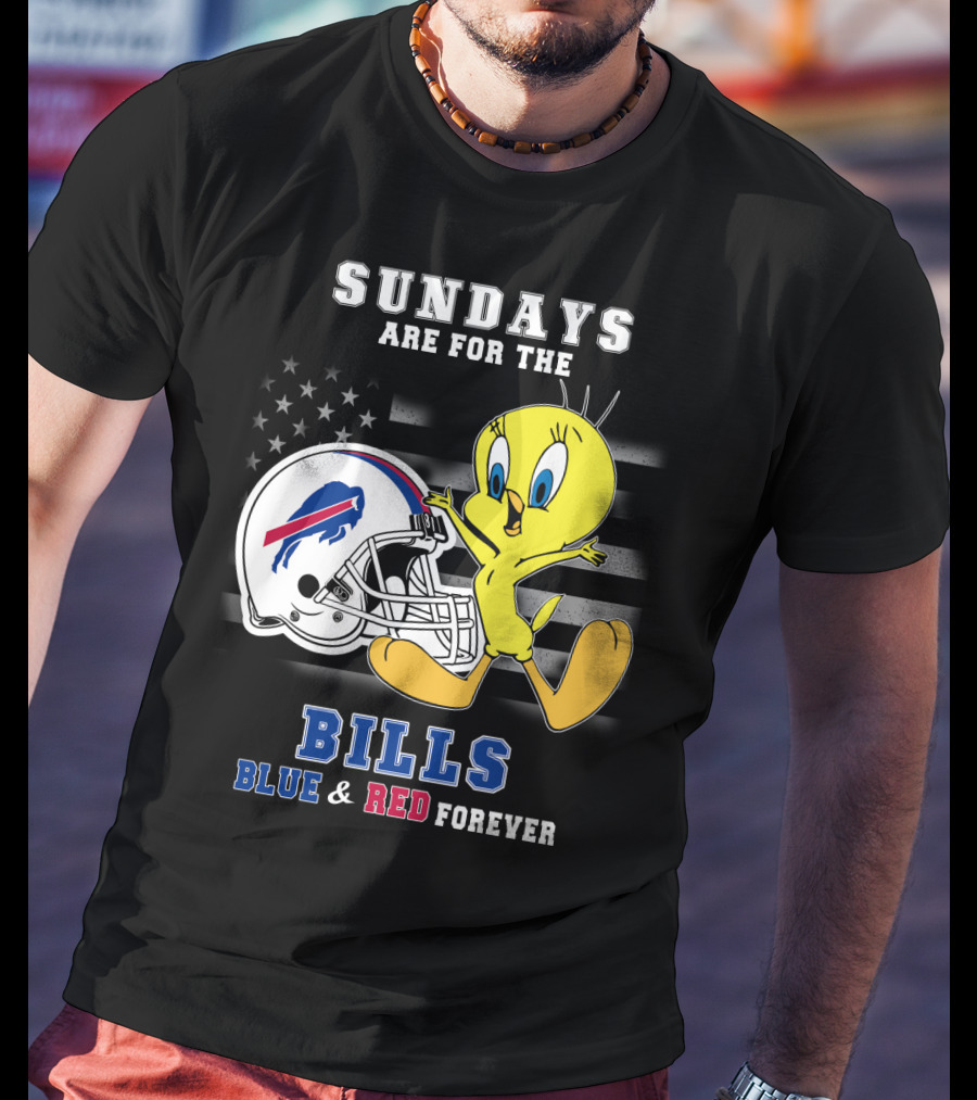Sundays Are For The Bills Blue & Red Forever T-Shirt