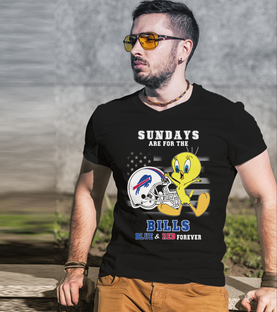 Sundays Are For The Bills Blue & Red Forever T-Shirt