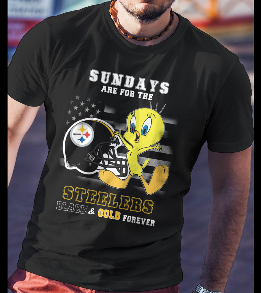 Sundays Are For The Steelers Black And Gold Forever T-Shirt