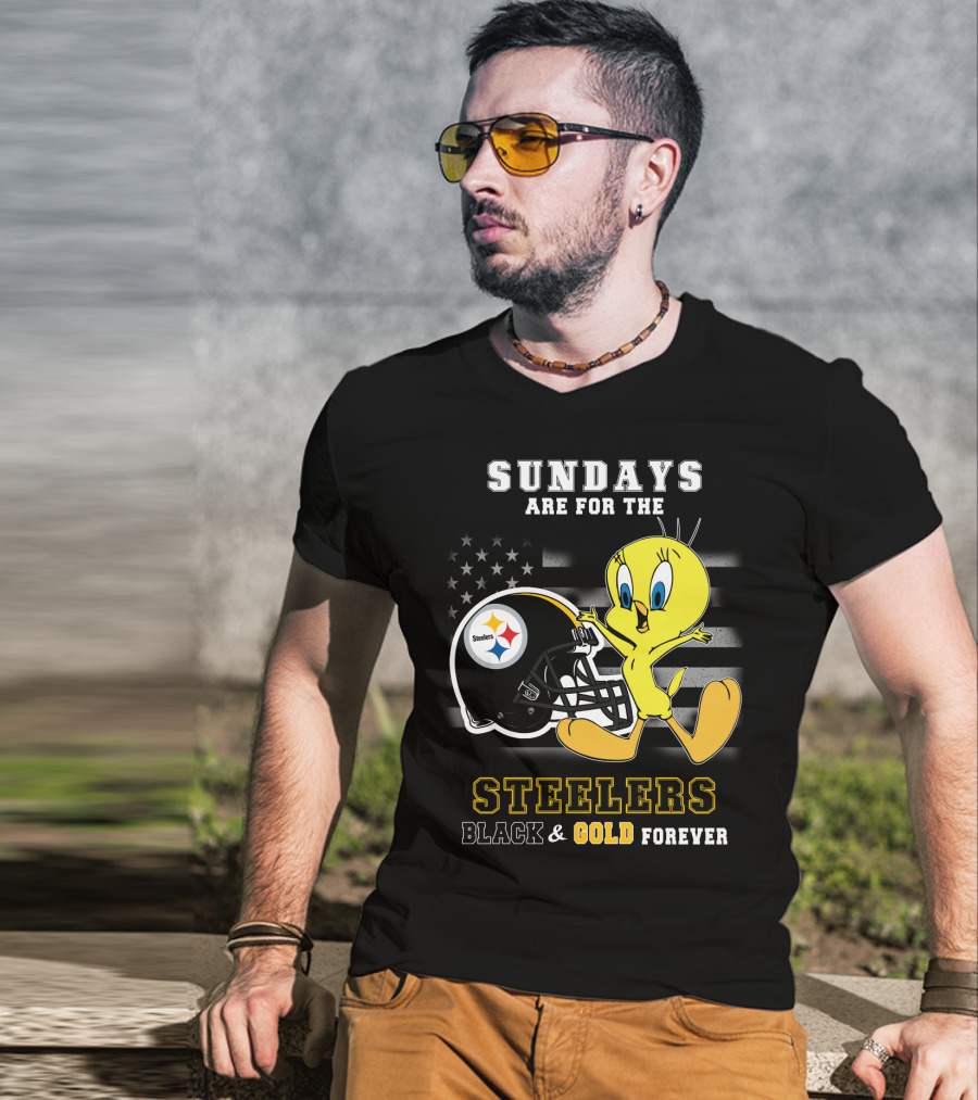 Sundays Are For The Steelers Black And Gold Forever T-Shirt
