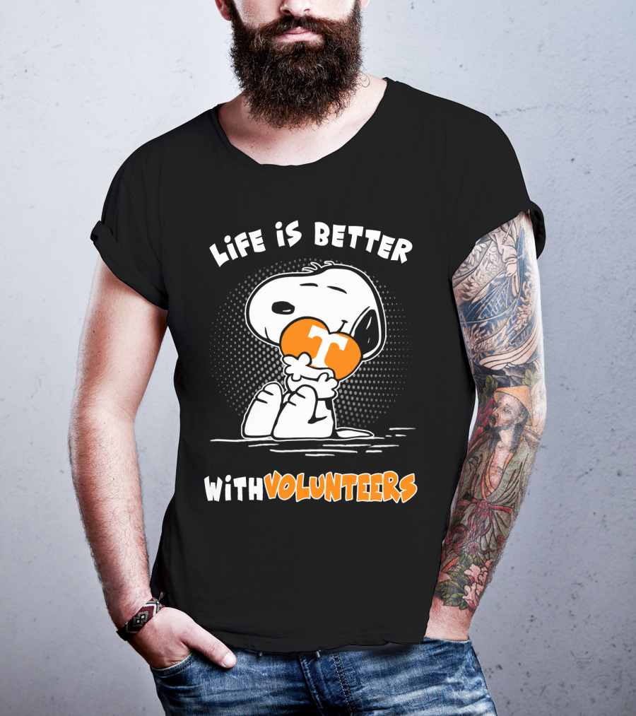 Life Is Better With Volunteers Snoopy Tennessee T Hug T-Shirt