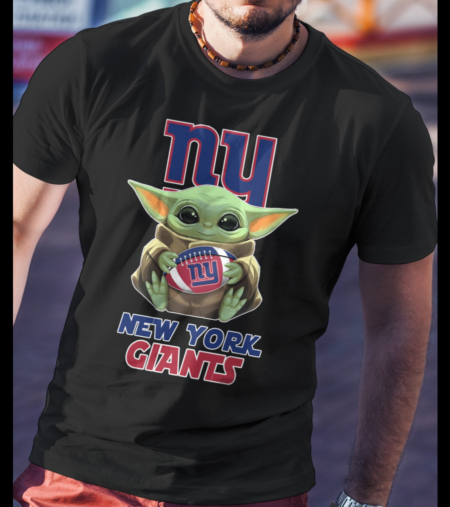 Ny New York Giants Baby Yoda Football T-Shirt