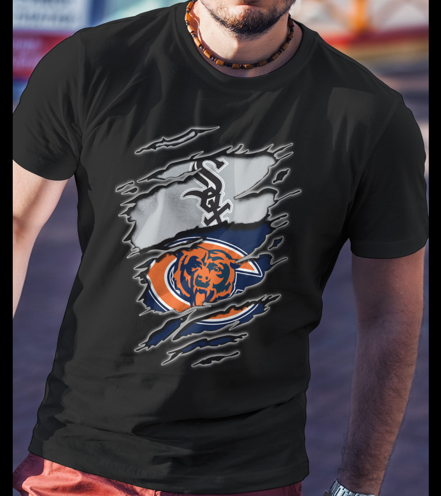 Chicago White Sox And Chicago Bears Fan Logos T-Shirt