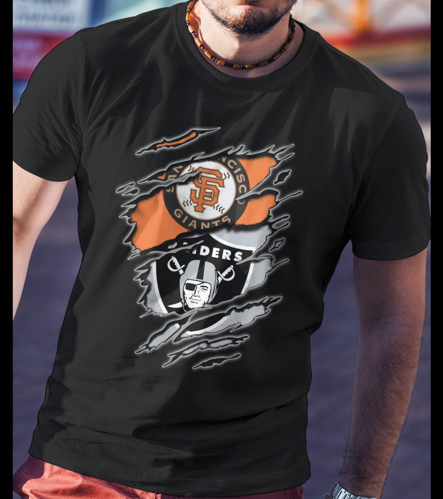 San Francisco Giants And Raiders Fans Collaboration T-Shirt