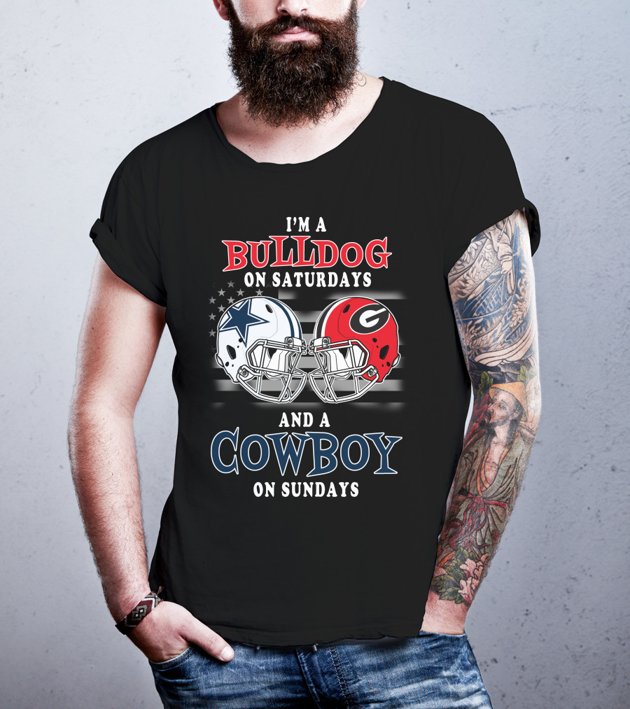 I'm A Bulldog On Saturdays And A Cowboy On Sundays T-Shirt
