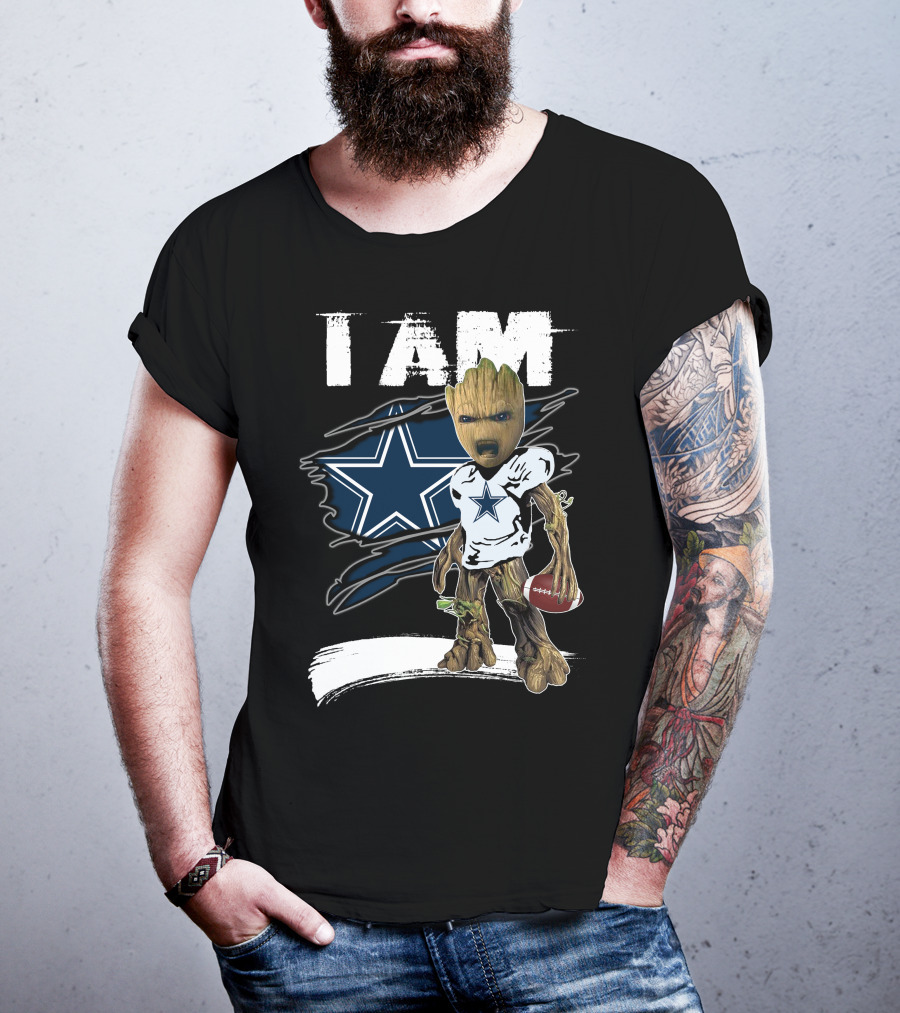 I Am Cowboys Star Fan Graphic Mashup T-Shirt