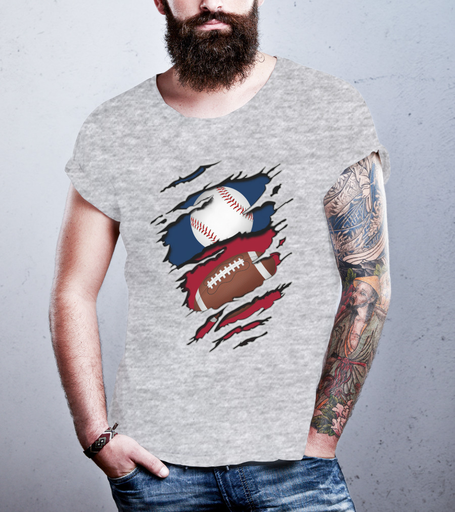 Baseball And Football Fusion T-Shirt