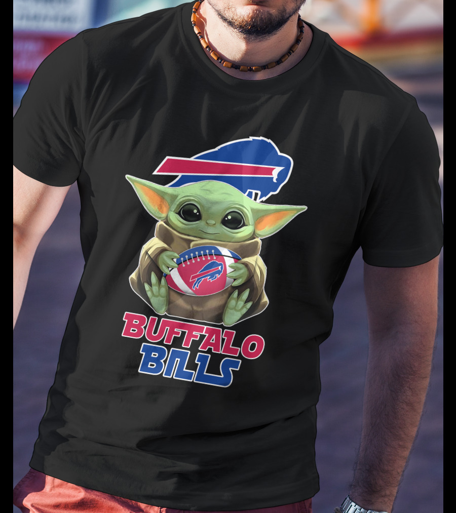 Buffalo Bills Baby Yoda Football T-Shirt