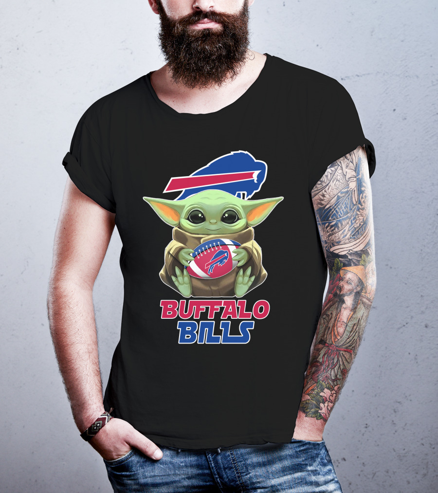 Buffalo Bills Baby Yoda Football T-Shirt