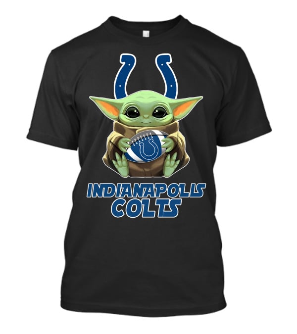 Indianapolis Colts Baby Yoda Football T-Shirt