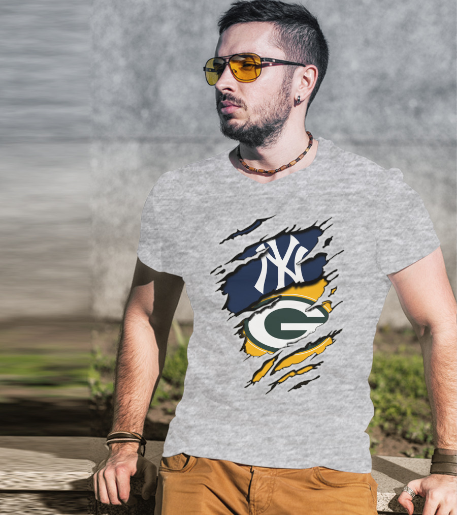 Packers Yankees Dual Team Spirit Collaboration T-Shirt