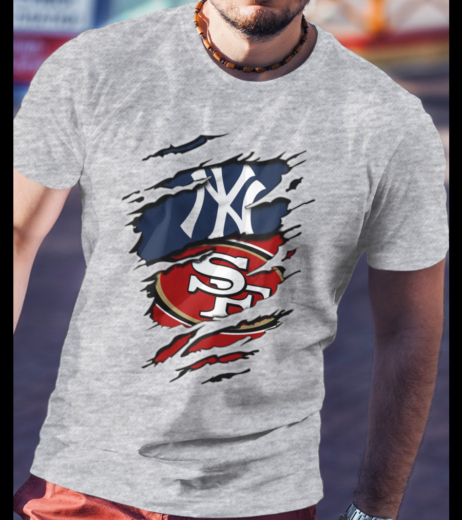 Ny Yankees 49ers Logo Mashup T-Shirt
