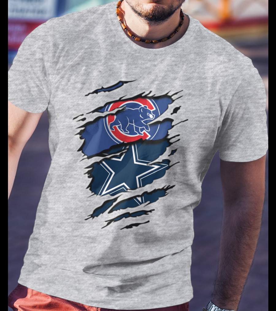 Chicago Cubs Dallas Cowboys Rip T-Shirt