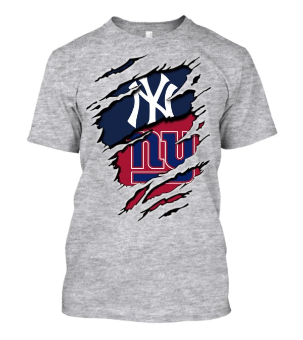 Yankees Giants Dual Team Logo Sports T-Shirt