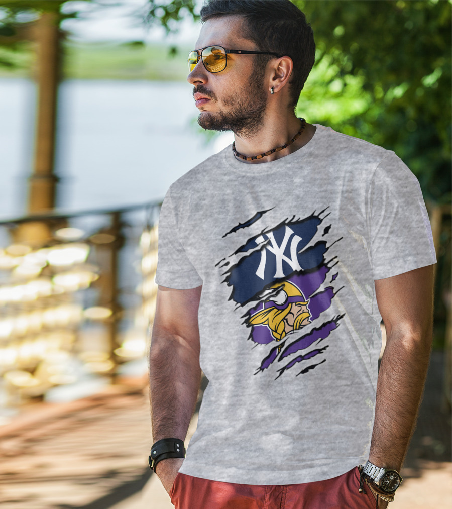 Vikings Yankees Dual Team Spirit T-Shirt