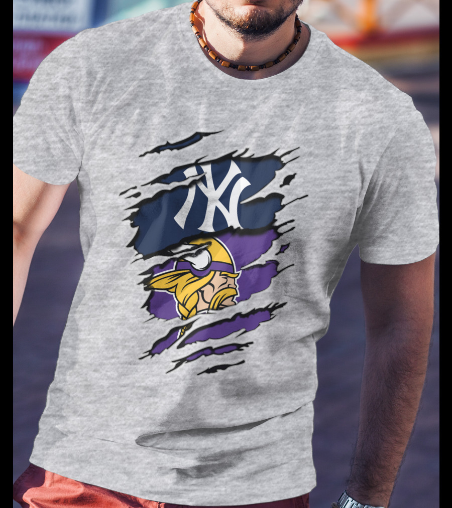 Vikings Yankees Dual Team Spirit T-Shirt