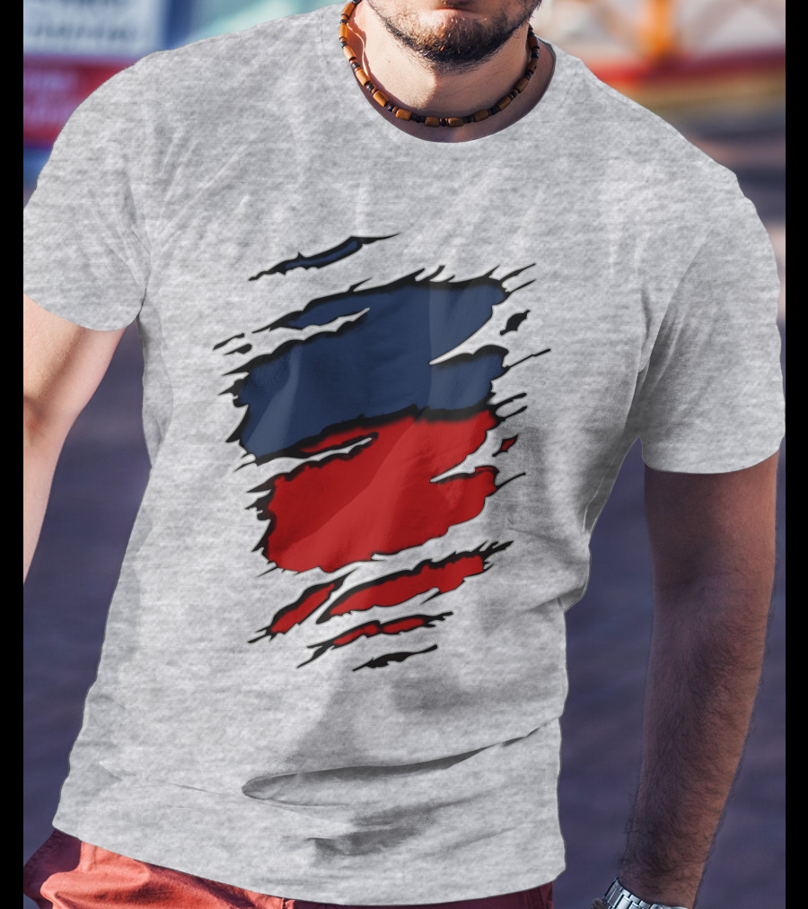 Ers Yan Blue And Red Claw Marks T-Shirt
