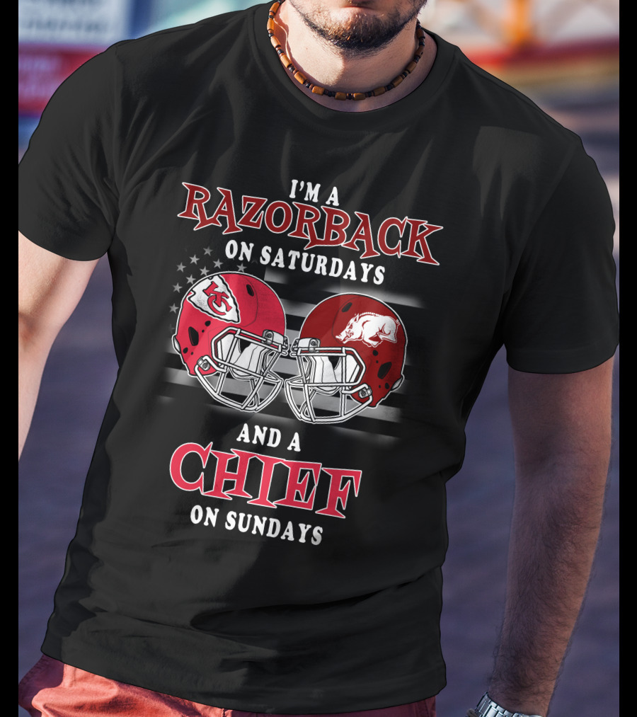 I'm A Razorback On Saturdays And A Chief On Sundays T-Shirt