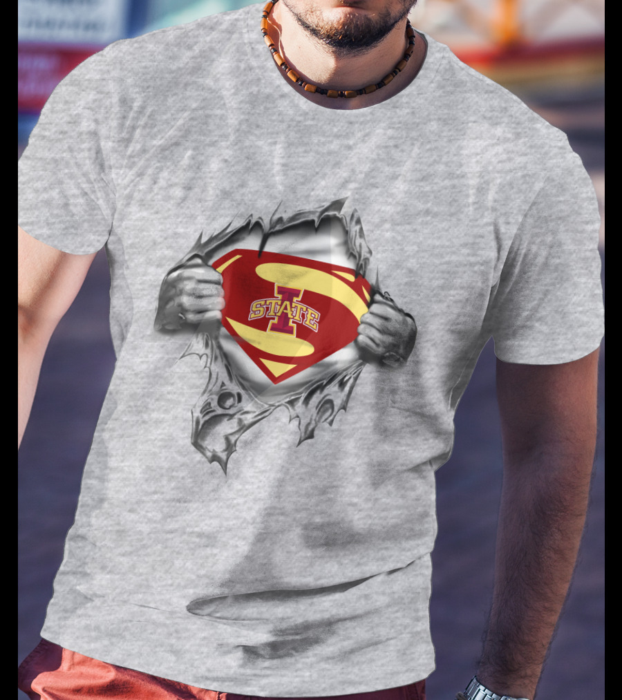 Iowa State Cyclones Super Strength Logo Rip Through T-Shirt