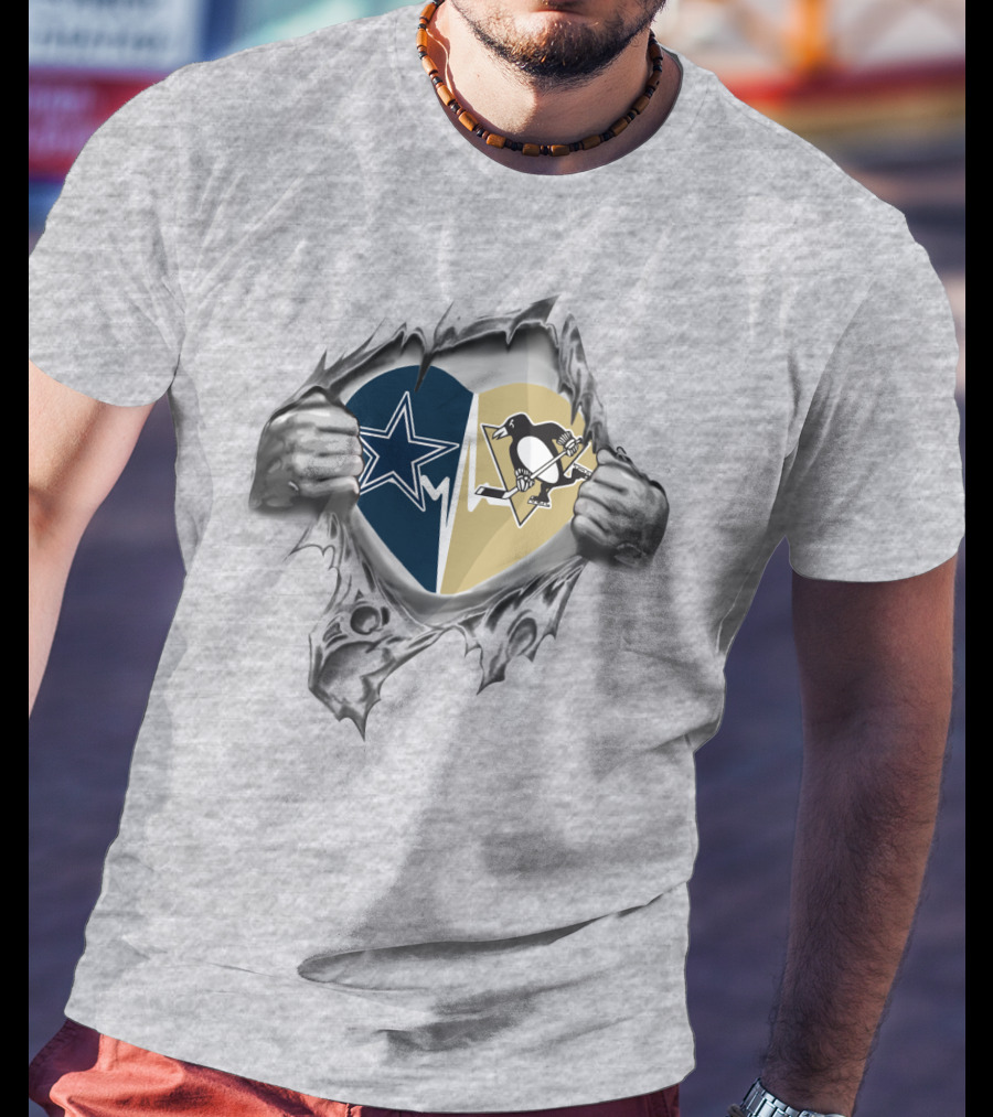 Cowboys Penguins Star And Rink It's In My Heart T-Shirt
