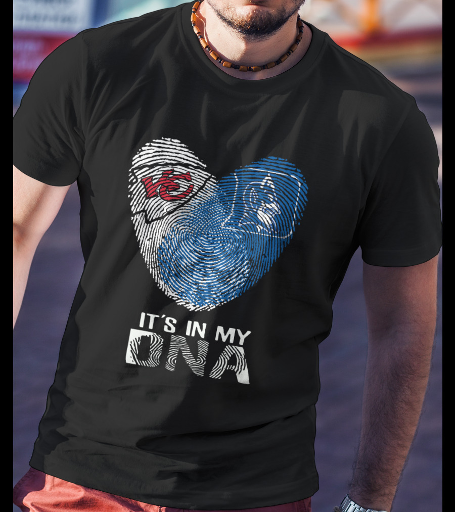 Chiefs Duke It's In My Dna Fingerprint Heart T-Shirt