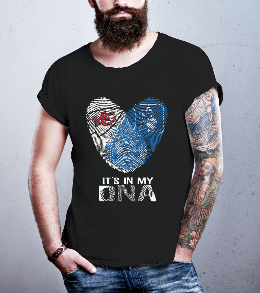 Chiefs Duke It's In My Dna Fingerprint Heart T-Shirt