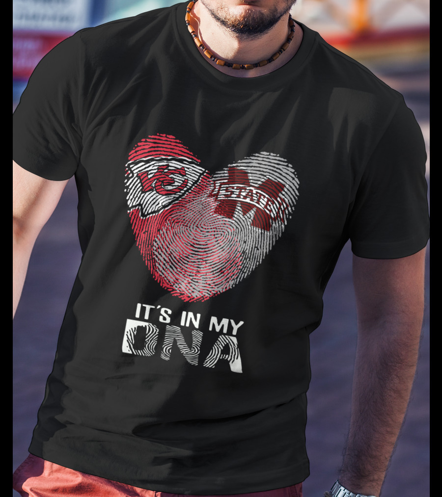 Chiefs MS State It's In My DNA Heartprint T-Shirt