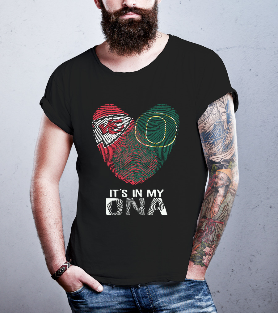Kansas City Chiefs Oregon Ducks It's In My Dna T-Shirt