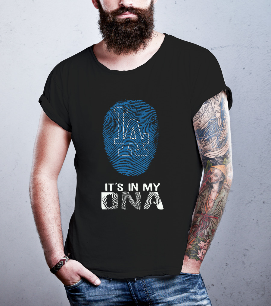 Los Angeles Dodgers It's In My DNA Fingerprint T-Shirt