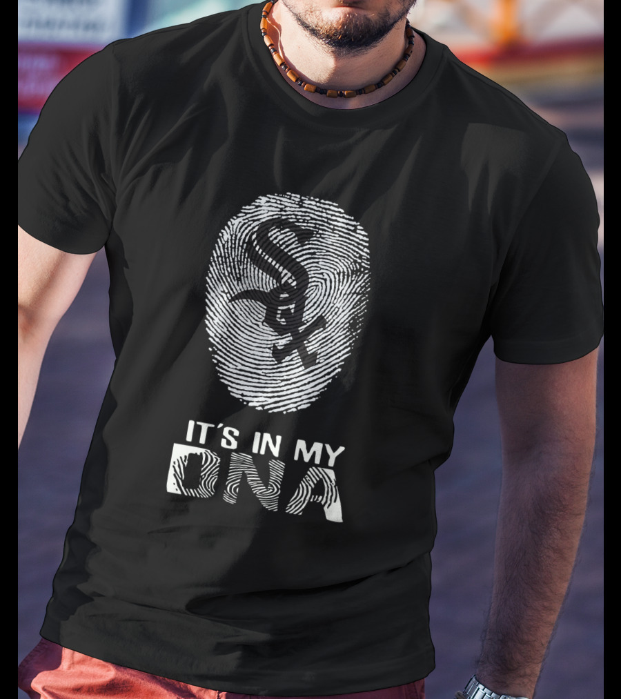 White Sox Logo It's In My DNA Fingerprint T-Shirt