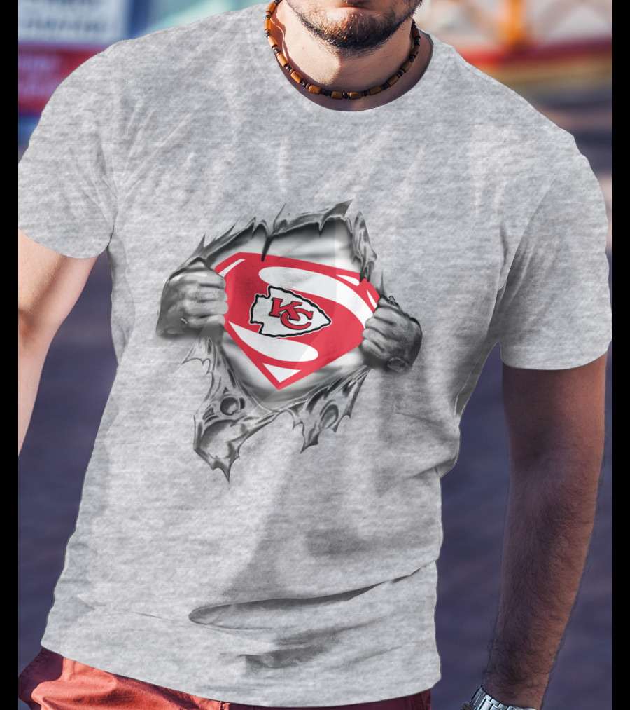 Kansas City Chiefs Superman Logo Reveal T-Shirt