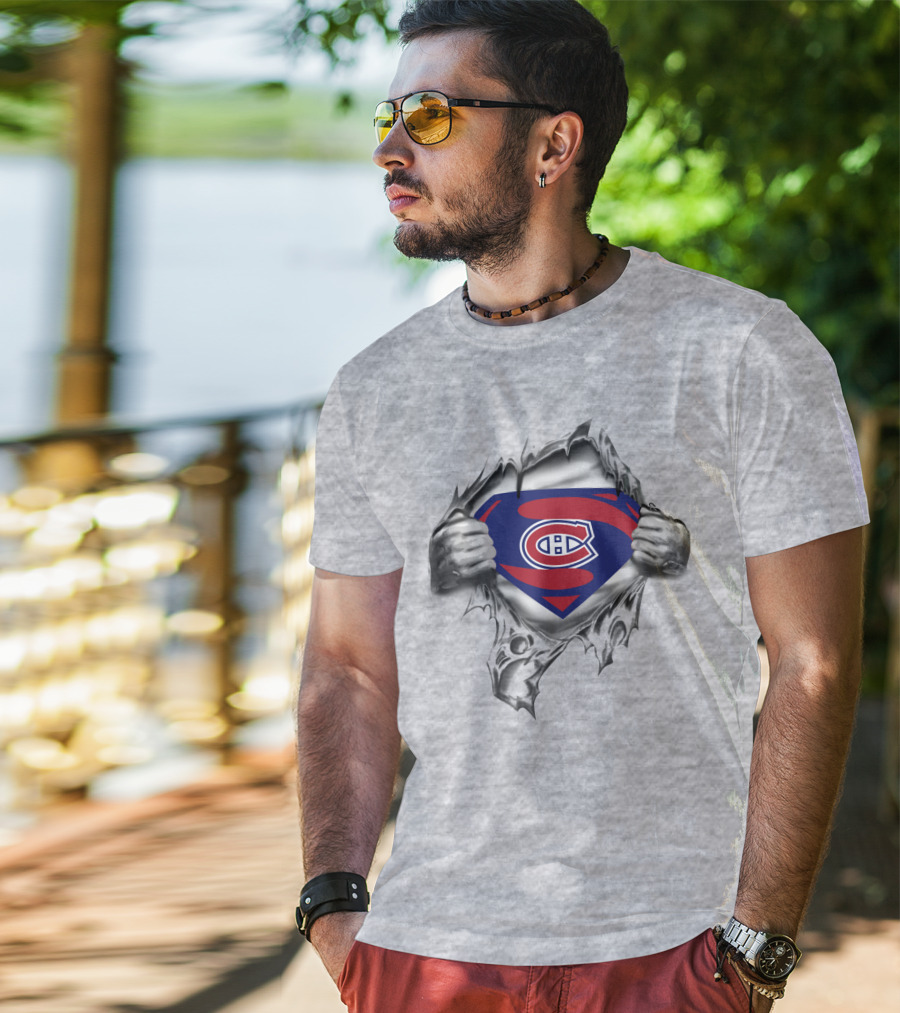 Montréal Canadiens Superman Crest Pullover T-Shirt