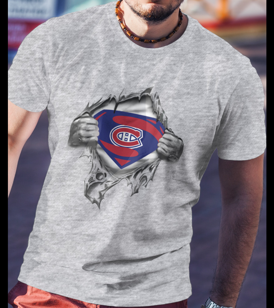 Montréal Canadiens Superman Crest Pullover T-Shirt