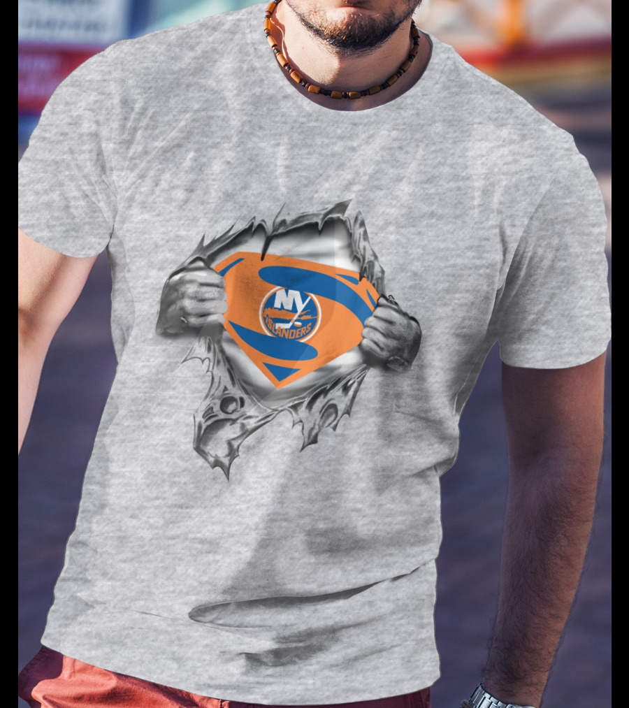 New York Islanders Superman Logo Mashup T-Shirt