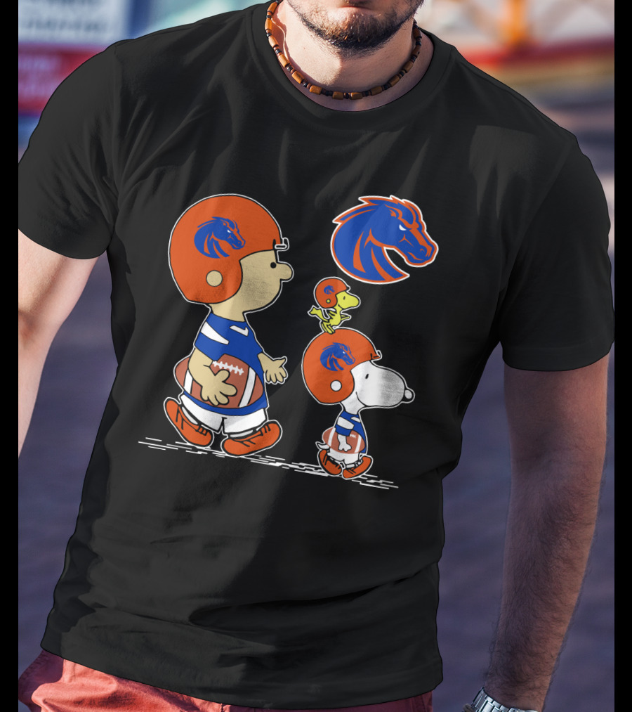 Boise State Broncos Snoopy And Friends Football Team Spirit T-Shirt