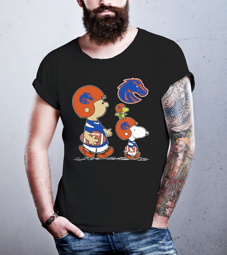 Boise State Broncos Snoopy And Friends Football Team Spirit T-Shirt
