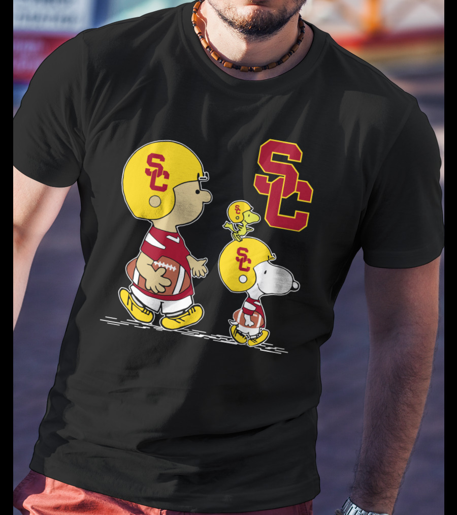 Snoopy USC Trojans Football SC T-Shirt