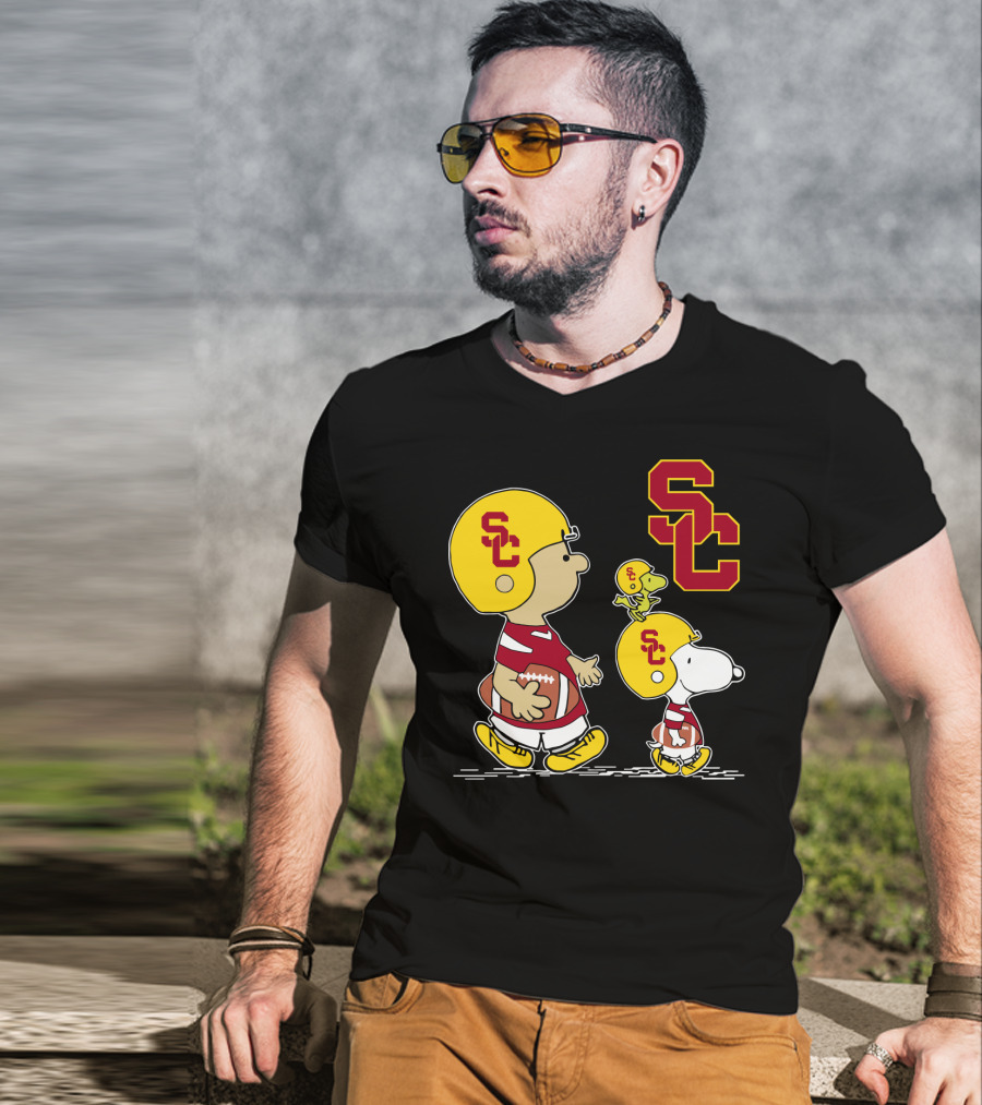Snoopy USC Trojans Football SC T-Shirt