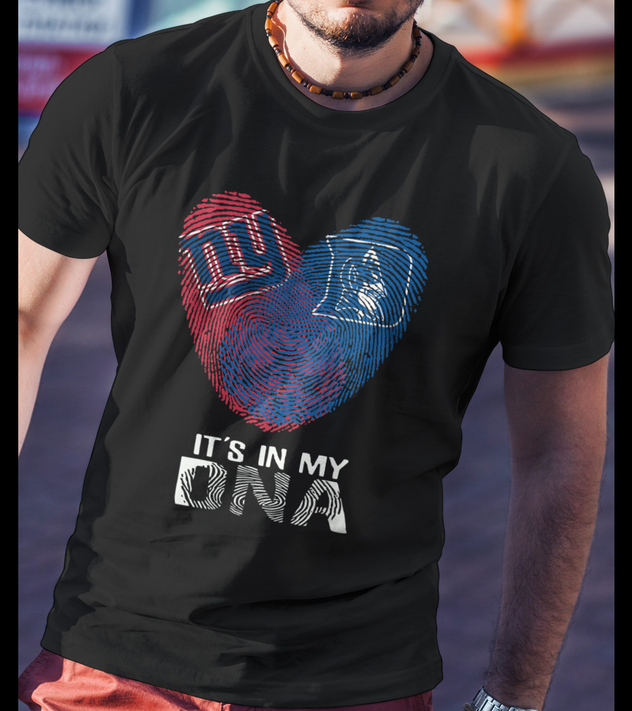 It's In My DNA Giants Duke Fingerprint Heart T-Shirt