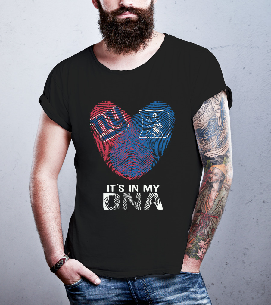 It's In My DNA Giants Duke Fingerprint Heart T-Shirt