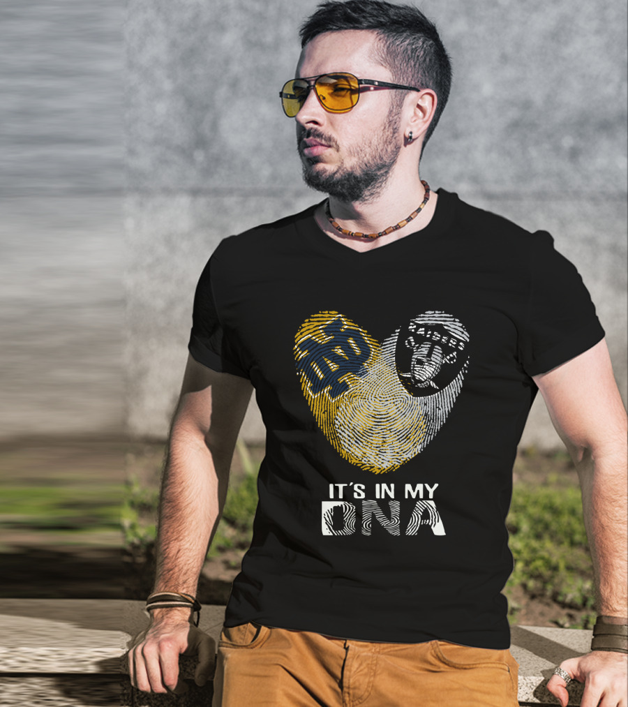 Notre Dame Raiders It's In My DNA Fingerprint T-Shirt