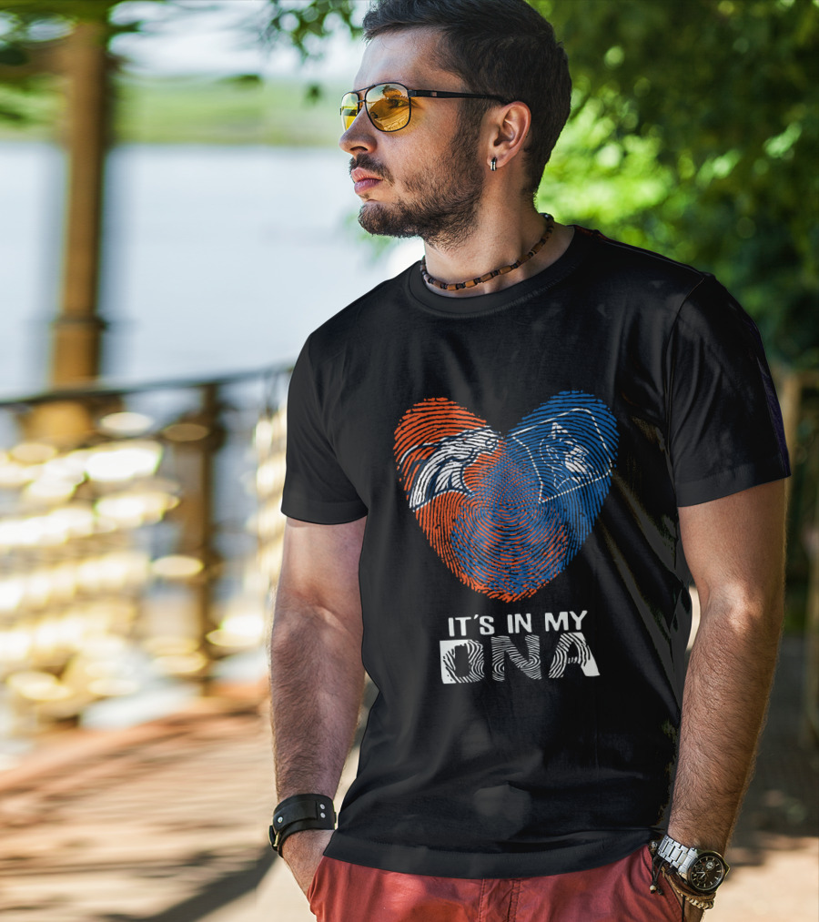 Broncos Duke Heart Fingerprint It's In My DNA T-Shirt