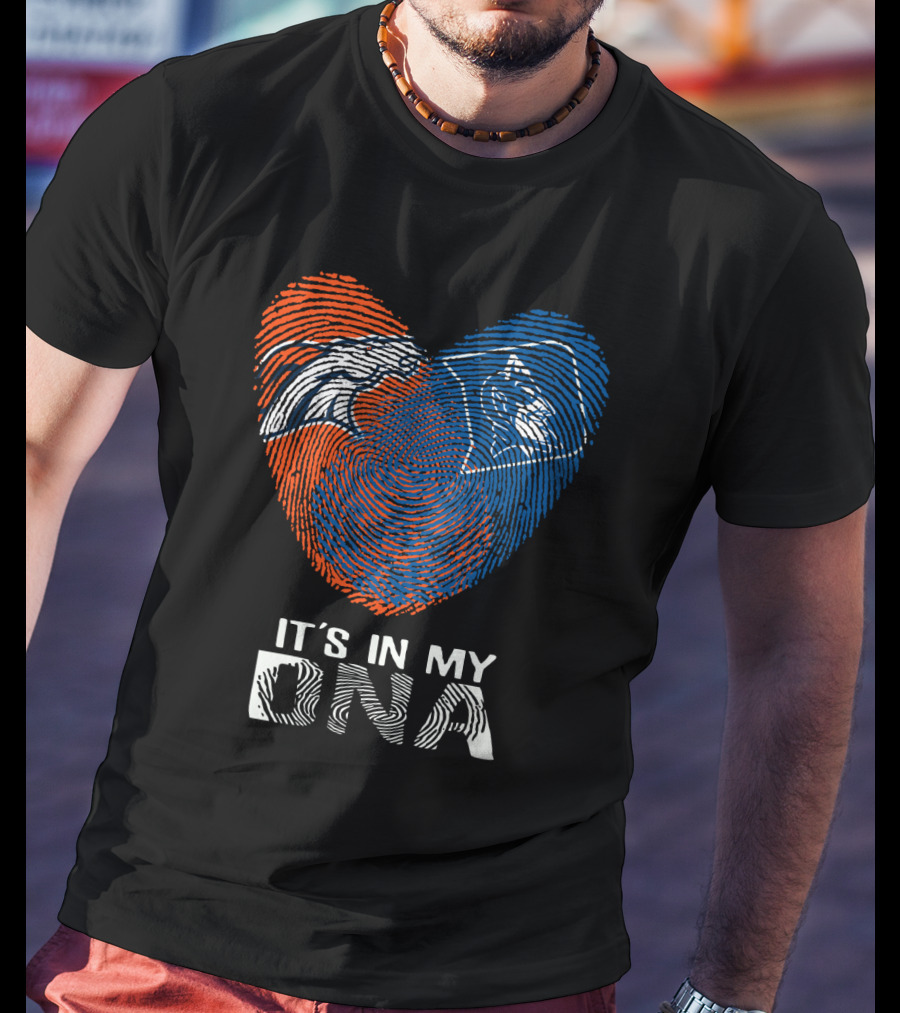 Broncos Duke Heart Fingerprint It's In My DNA T-Shirt
