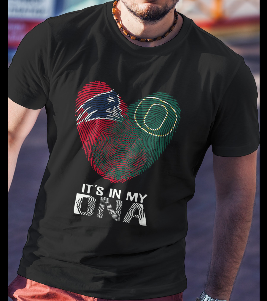 Patriots Ducks It's In My DNA Fingerprint Heart T-Shirt