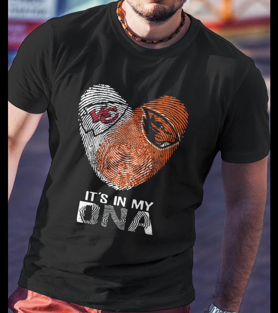 Chiefs Oregon State It's In My DNA Fingerprint Heart T-Shirt