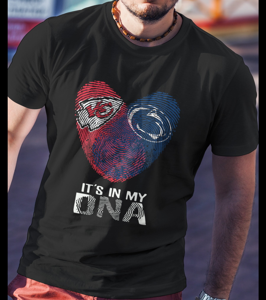 Kansas City Chiefs Penn State It's In My Dna Fingerprint T-Shirt