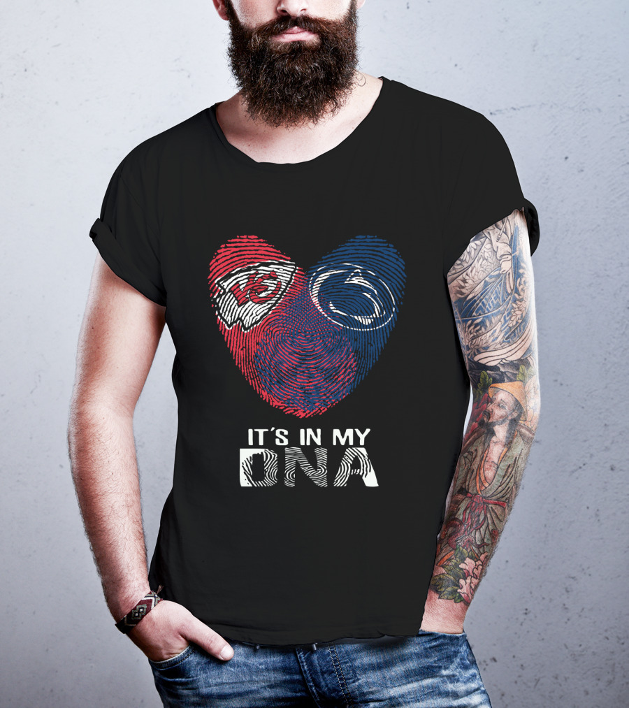 Kansas City Chiefs Penn State It's In My Dna Fingerprint T-Shirt