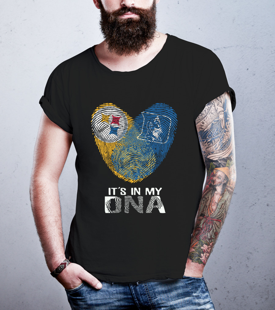 Steelers Duke It's In My DNA Fingerprint Heart T-Shirt